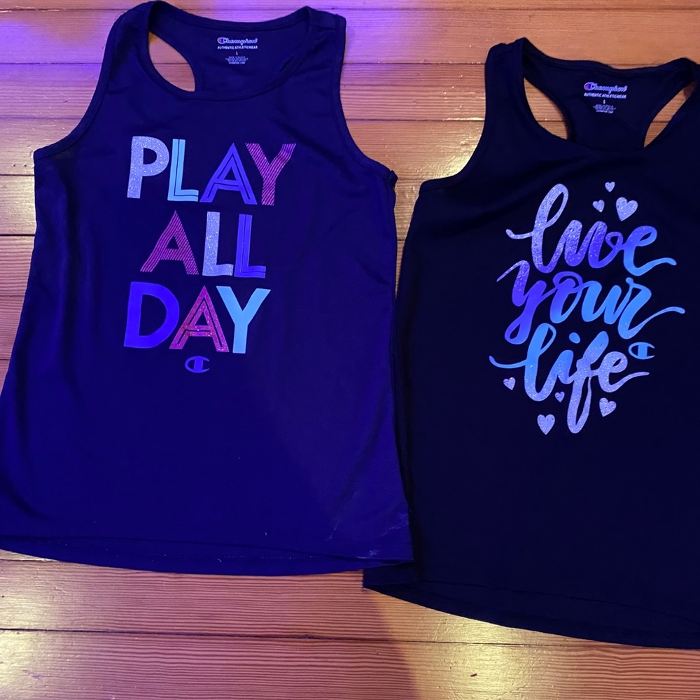 Two champion tank tops athletic set